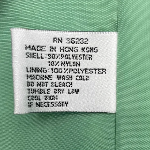 Talbots Womens Sage Green Toggle Button Rain Jacket Coat Size M - Picture 12 of 13